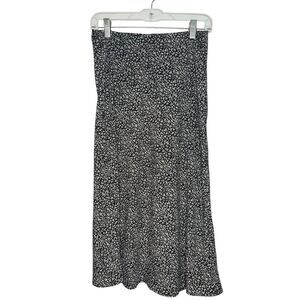 French Quarter Women’s Small Floral Midi Skirt Pull-On Lightweight Elastic Waist